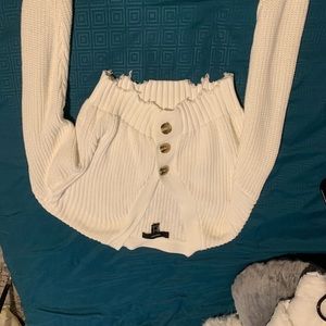 Size small cream crap sweater from forever 21